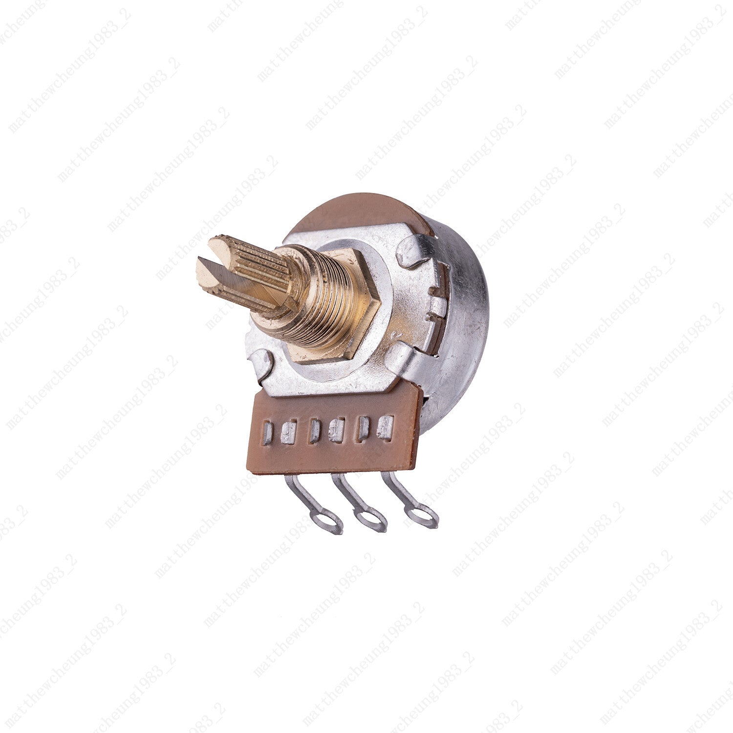 A/B 250K/500K Guitar Potentiometers Brass 15mm Short Shaft Pot US 24 Spline Fine