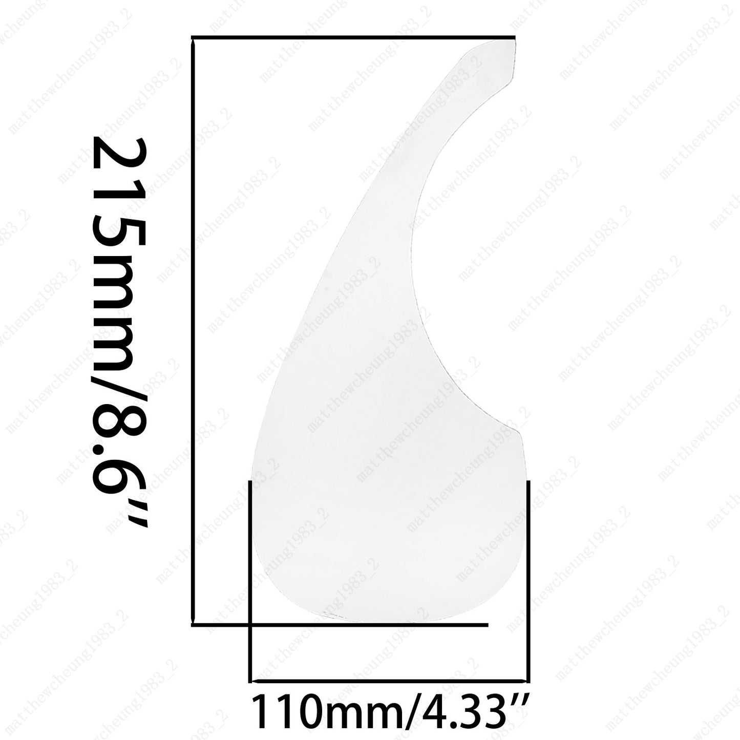 Guitar Pickguard Left Handed Self Adhesive for 40/41" Acoustic Guitar Tansparent