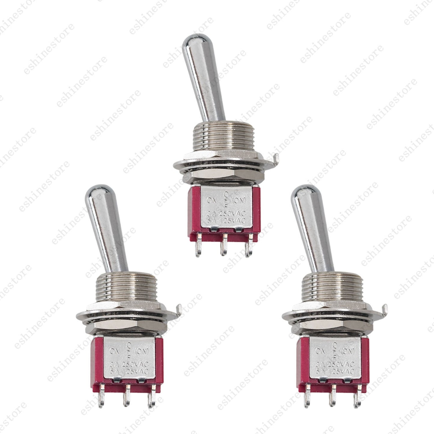 1/3/5 x Guitar/AMP 6Pin 3-Way (ON)-OFF-ON Momentary Fat Bat Toggle Switch Sealed