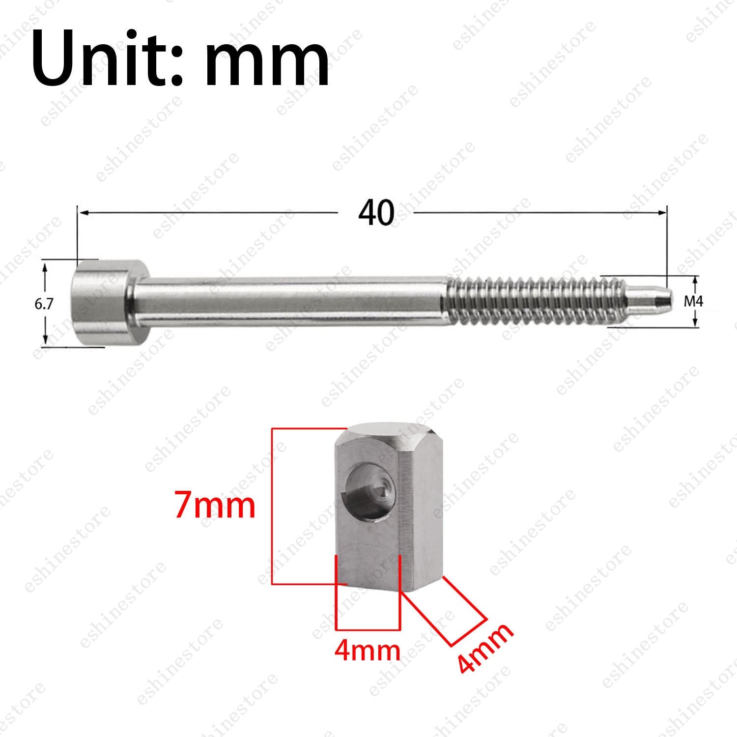 Titanium Alloy String Locking Screws Insert Block for Floyd Rose tremolo bridge