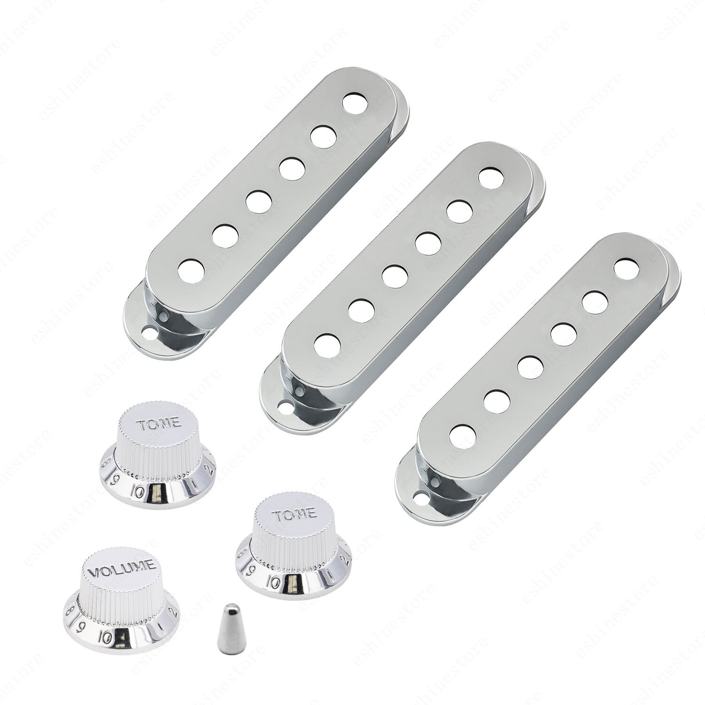 48/50/52mm Guitar Pickup Covers Knobs Switch Tip Set For Fender SQ Strat