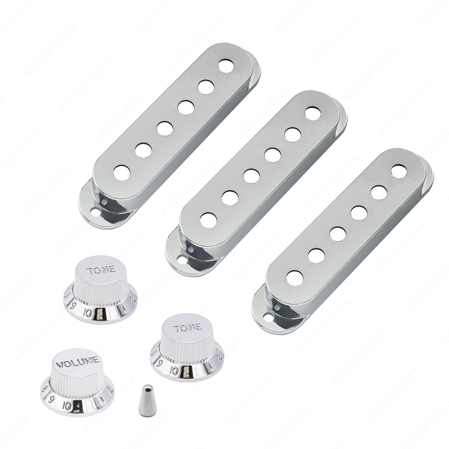 48/50/52mm Guitar Pickup Covers Knobs Switch Tip Set For Fender SQ Strat