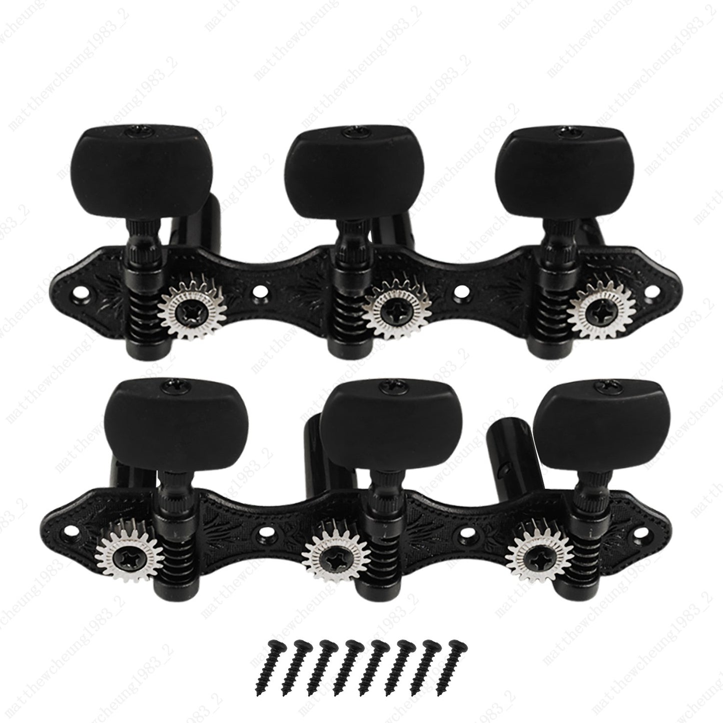 1 Set Open Frame Style Classical Guitar Machine Head 3Left + 3Right - 1:18 Ratio