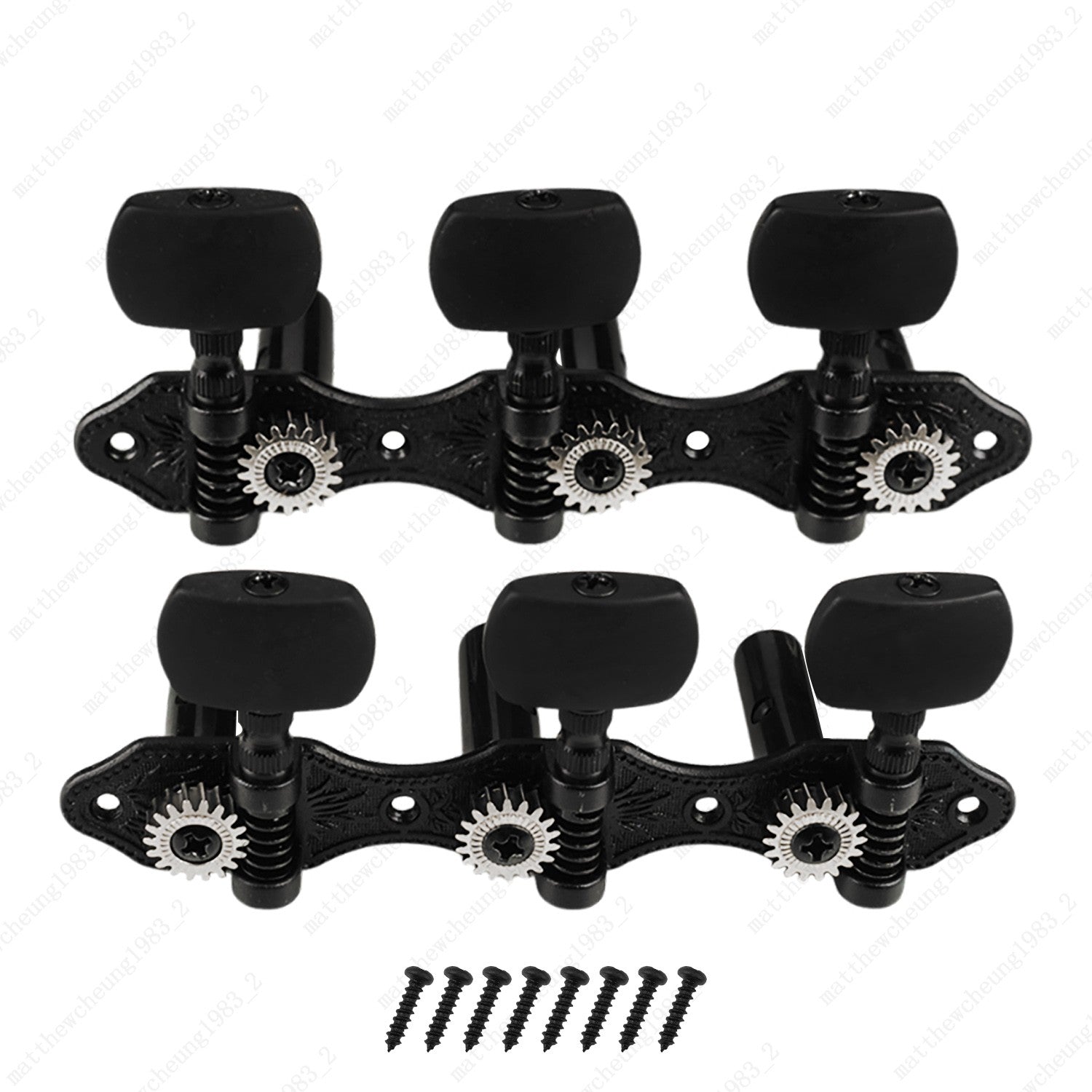 1 Set Open Frame Style Classical Guitar Machine Head 3Left + 3Right - 1:18 Ratio