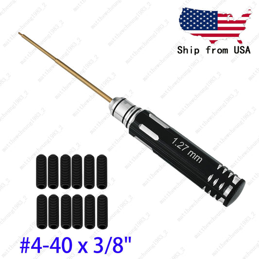 12pcs Alloy Steel #4-40 x 3/8" Saddle Screws w/ Hex Wrench for US Fender Strat