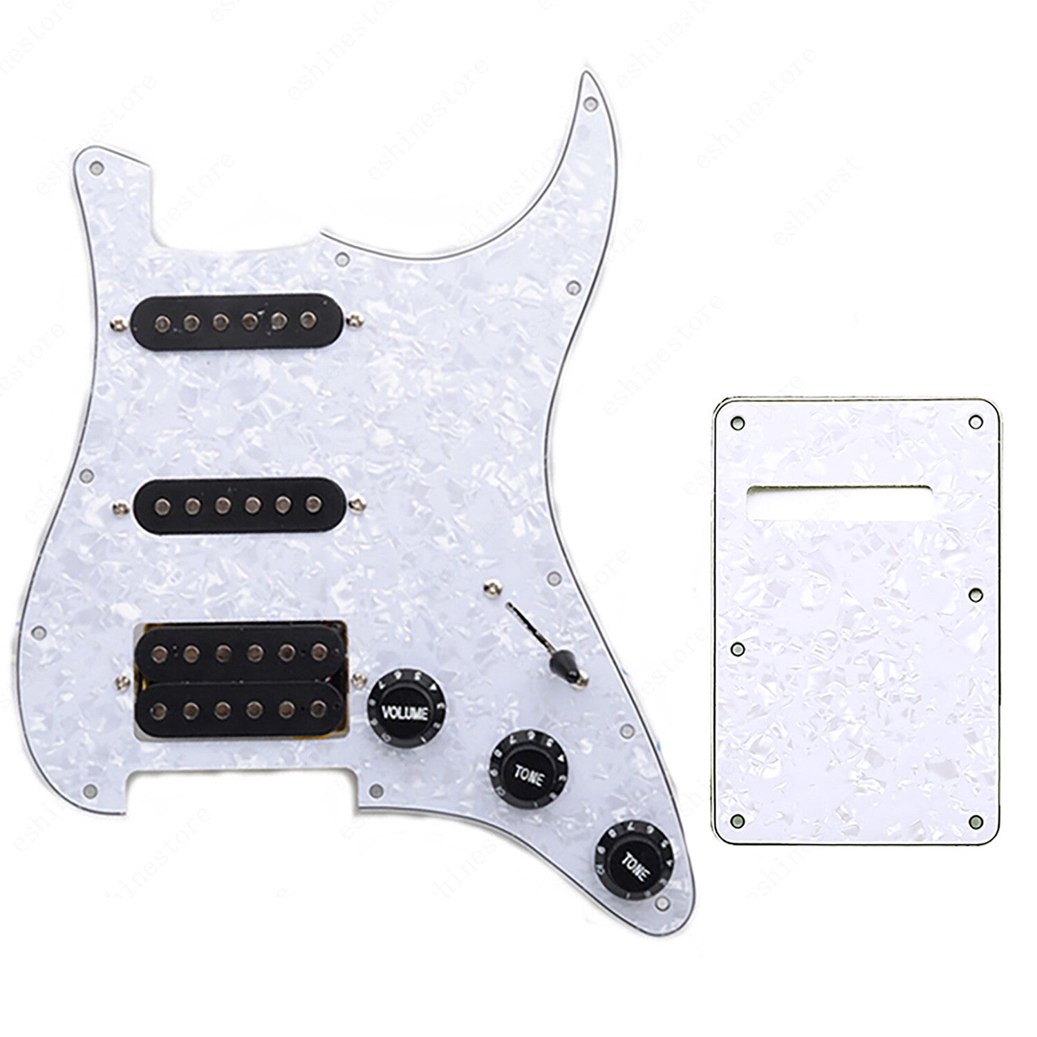 11 Hole Guitar SSH Loaded Pickguard Set & Back Plate For SQ FENDER Stratocaster