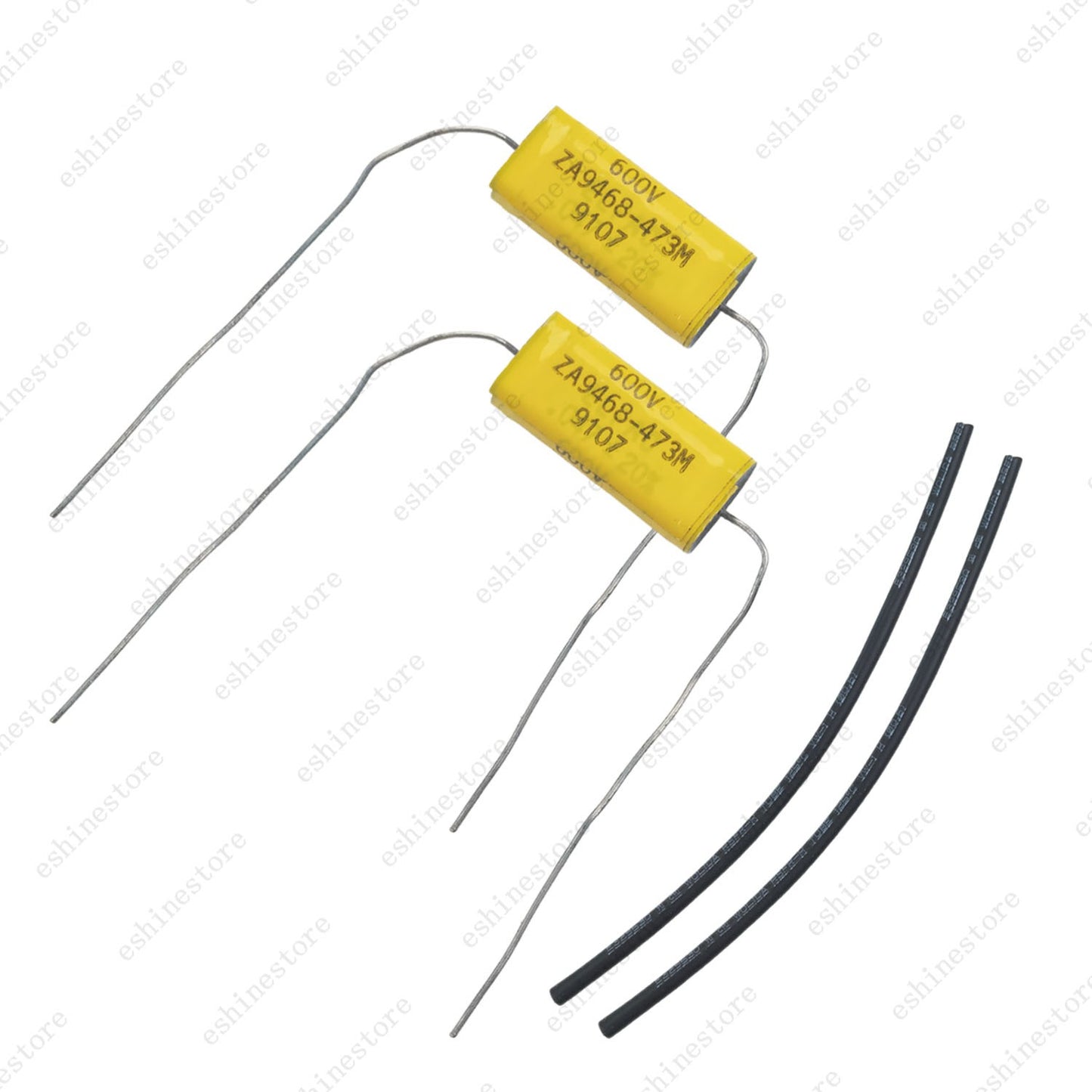 Packs of 2 0.047uF 600V Yellow Film Tone Capacitor For Electric Guitar/AMP