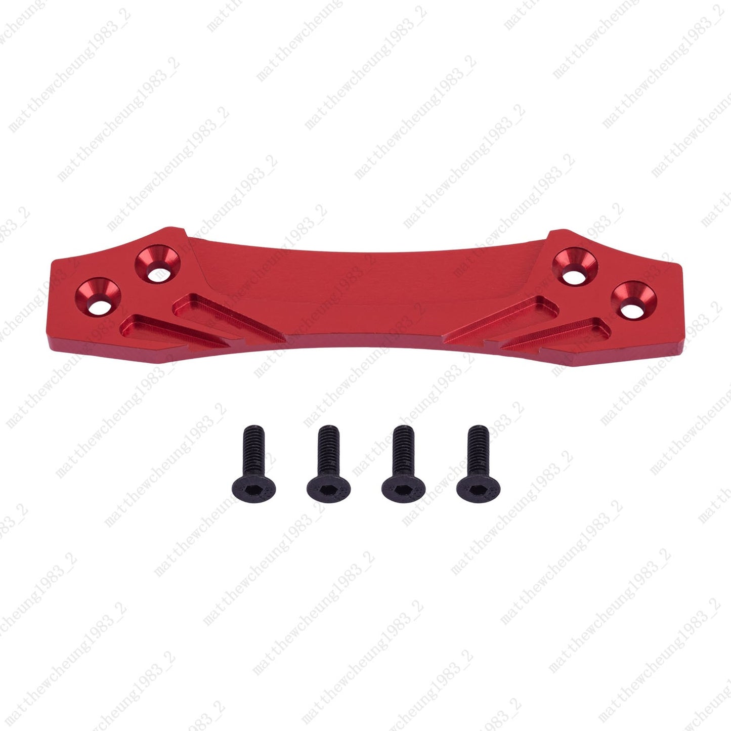 1/10 Red Aluminum Upgrade Front Bumper Plate for TAMIYA TT02 RC - CNC Machined