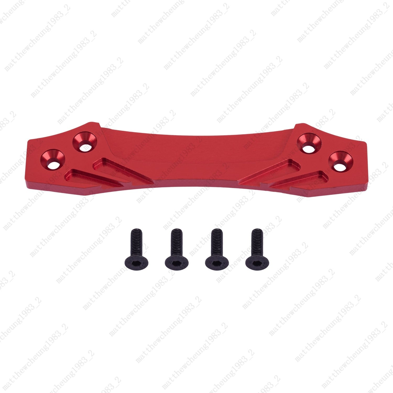 1/10 Red Aluminum Upgrade Front Bumper Plate for TAMIYA TT02 RC - CNC Machined