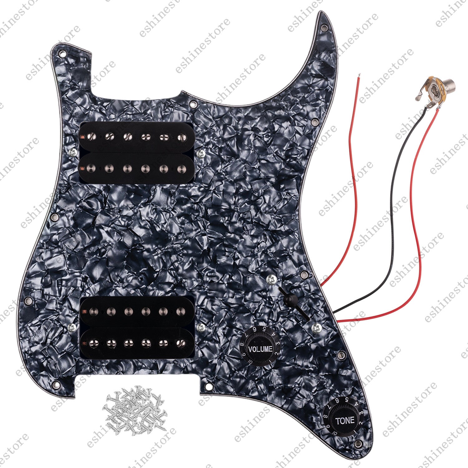 3Ply HH Loaded Prewired Guitar Pickguard Humbuckers Pickup Sets For ST Strat SQ