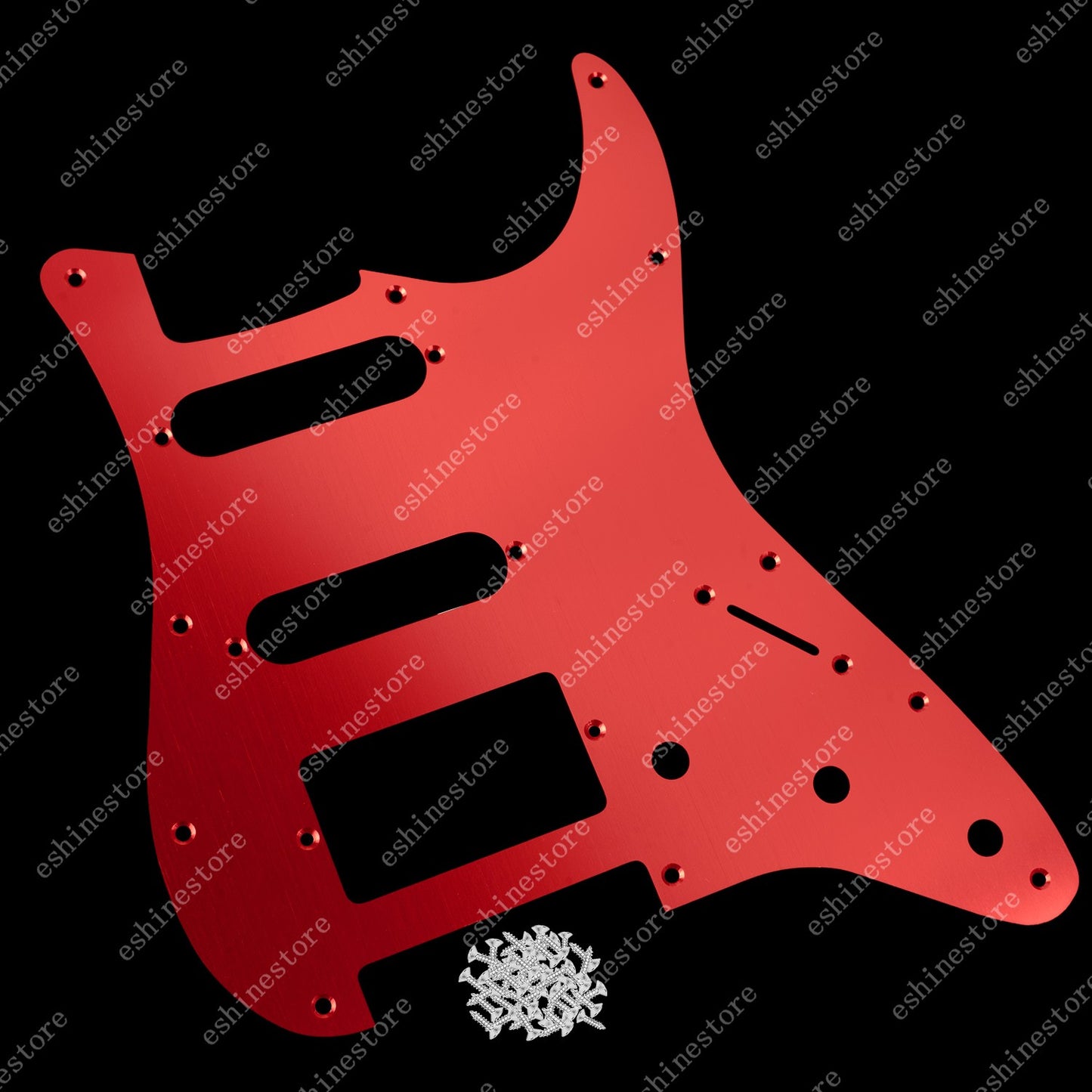 11-Hole HSS Aluminum Pickguard Scratch Plate for ST Strat Guitar - Red/Blue