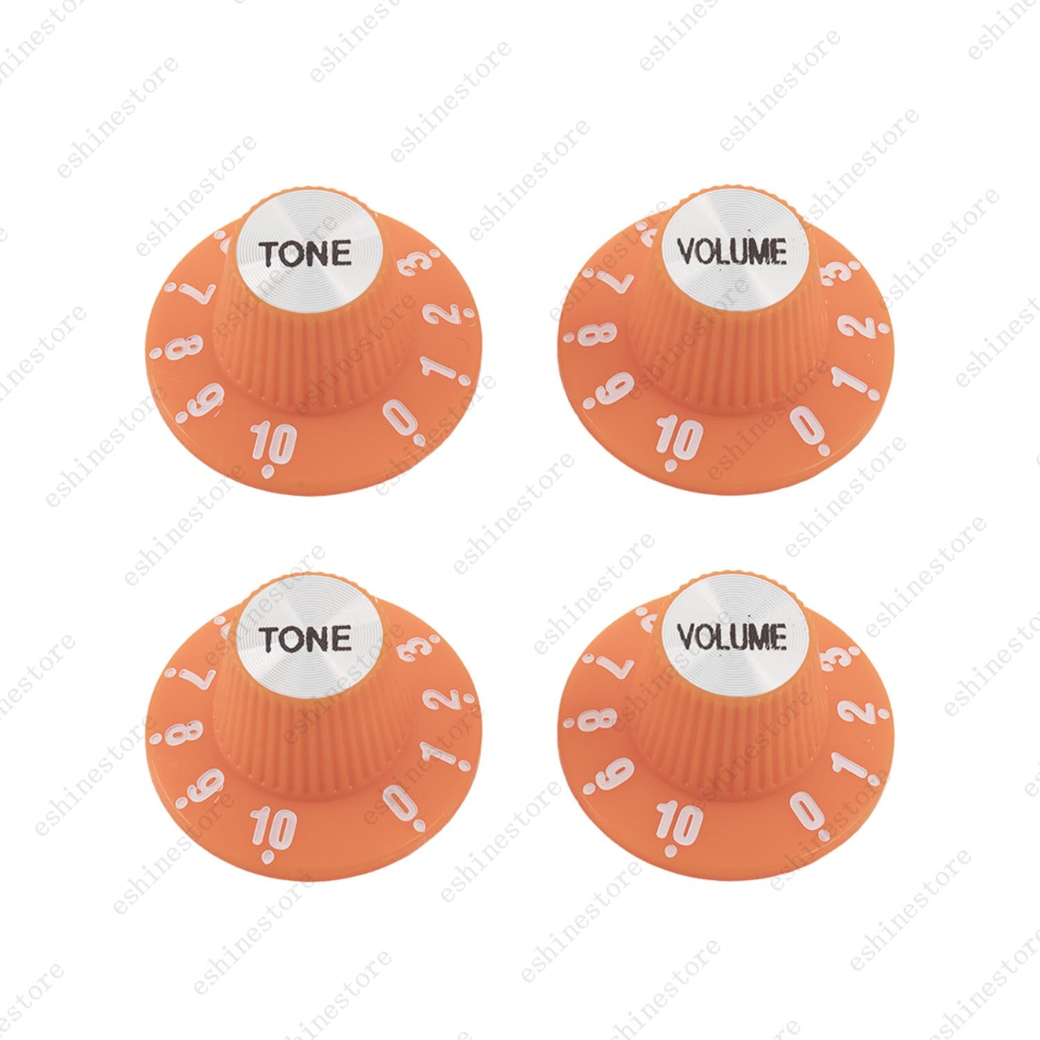4pcs Witch Hat Guitar Speed Control Knobs 2 Tone 2 Volume for Les Paul SG 5Color