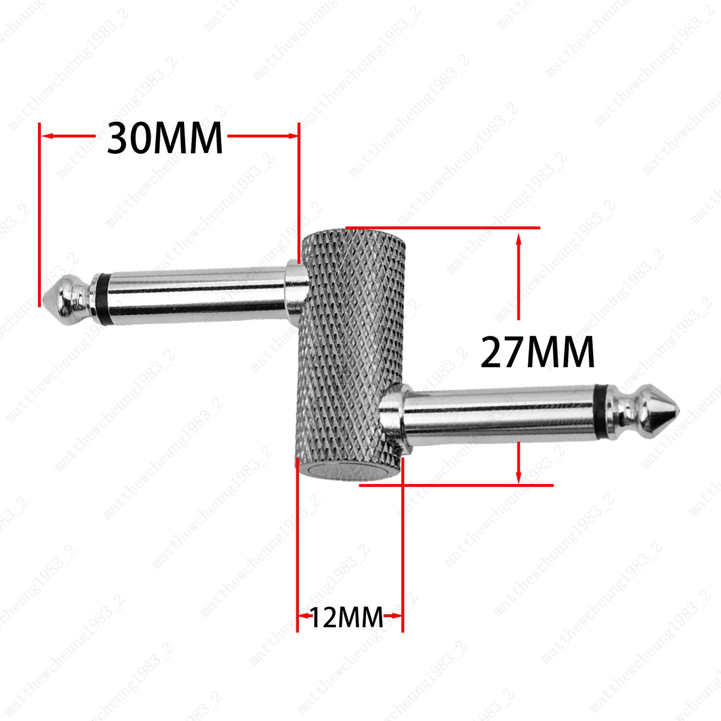 1/4'' Short Audio Adapter Plug Coupler Connector Used For Guitar Effect Pedal