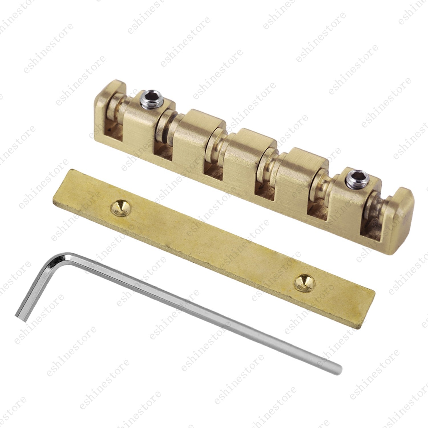 42mm Height Adjustable 6 String Brass Roller Guitar Nut for Electric Bass Guitar