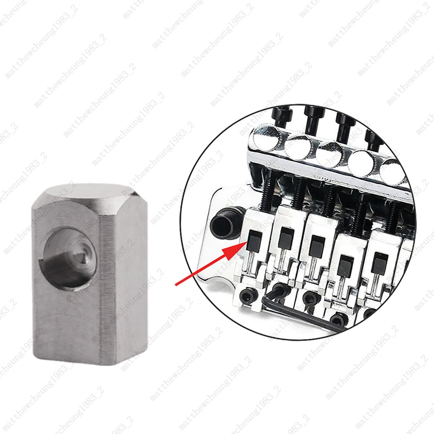 Titanium String Lock Insert Block for Floyd Rose Tremolo Bridge(1/6/7pc Option)