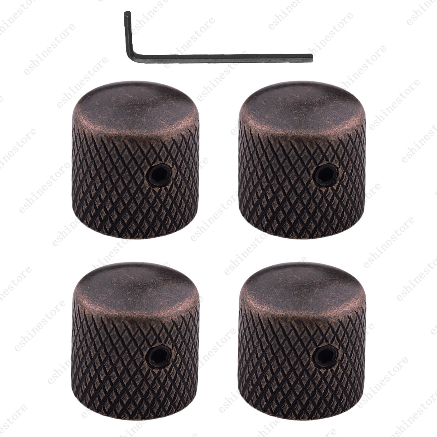1/2/3/4 pcs Metal Electric Bass Guitar Volume Tone Control Dome Knobs-18 Splines