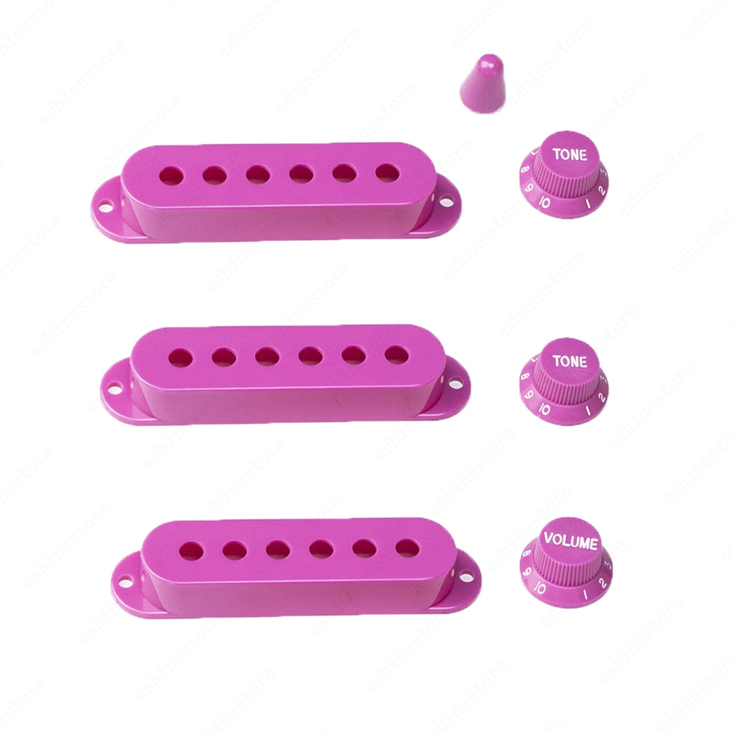48/50/52mm Guitar Pickup Covers Knobs Switch Tip Set For Fender SQ Strat