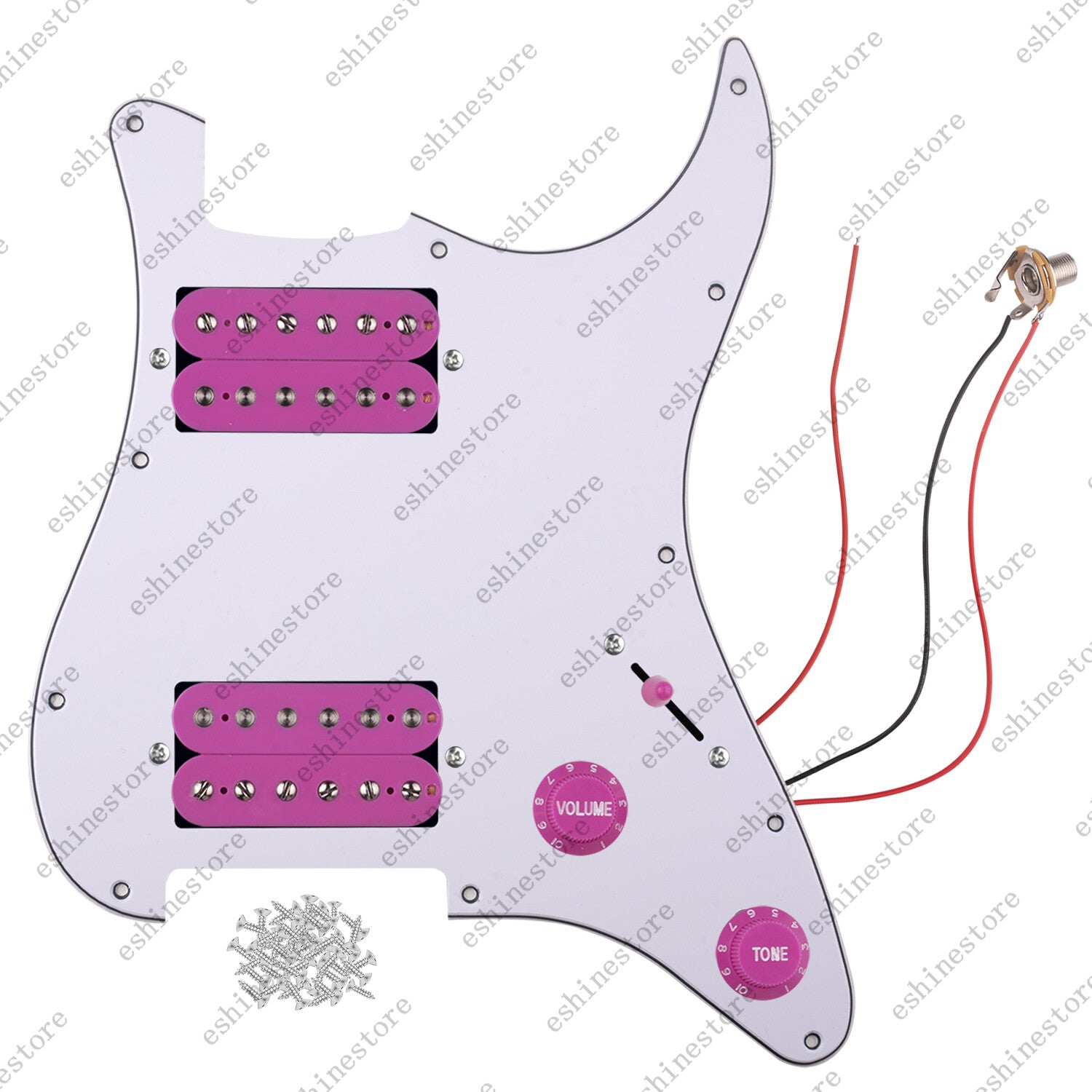 3Ply HH Loaded Prewired Guitar Pickguard Humbuckers Pickup Sets For ST Strat SQ