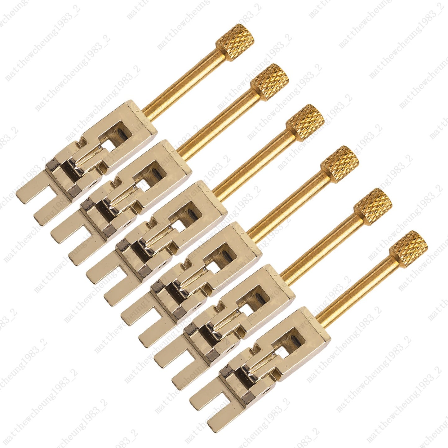 Double Locking Tremolo Bridge Saddles Set Without Insert Block for FR System