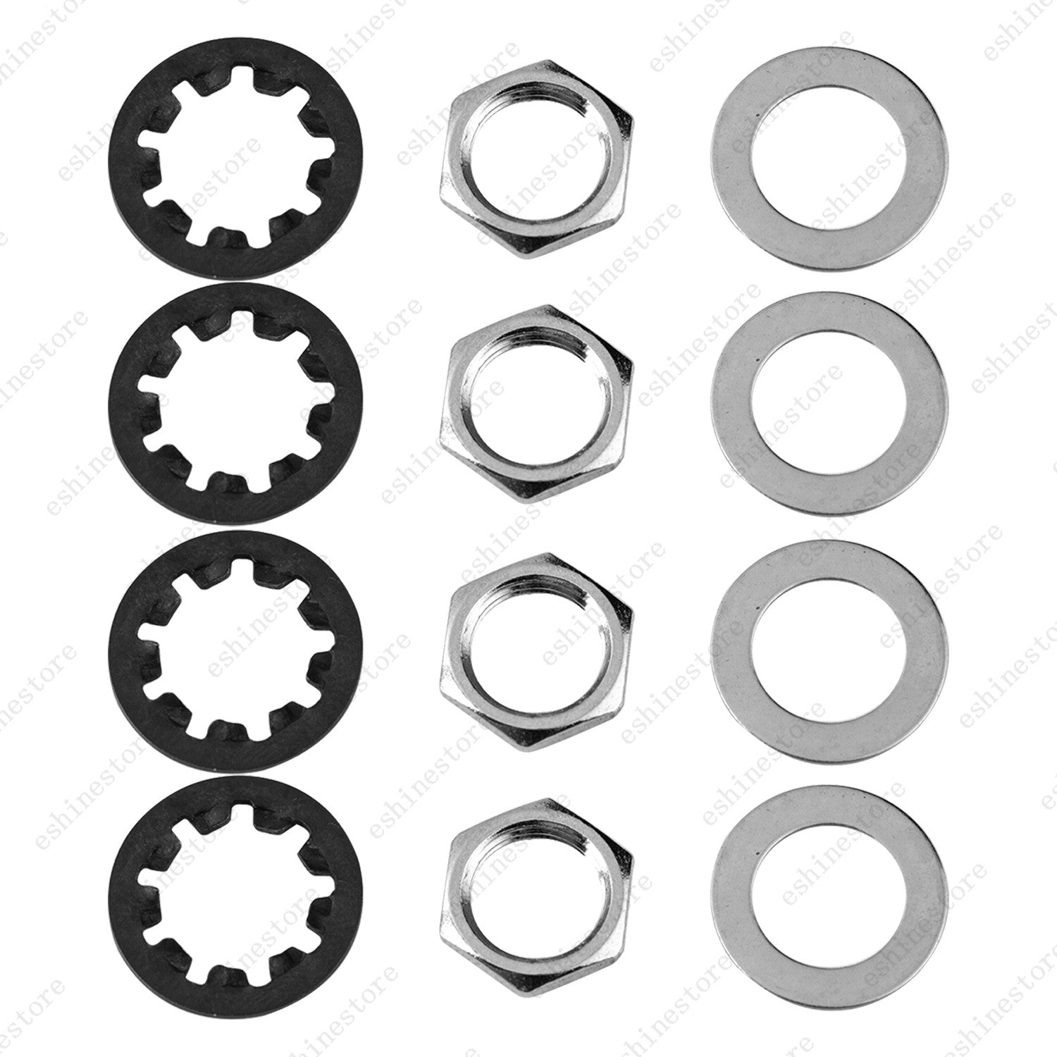 1/2/4pcs Guitar Nuts, Washers and Lock Washers for CTS Pots & Switchcraft Jacks