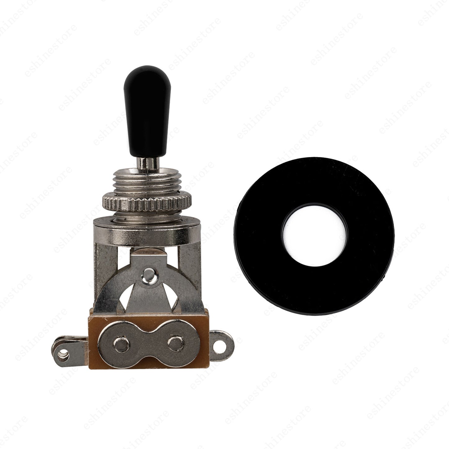 NEW Chrome 3-Way Toggle Switch & Plate for Gibson/Epiphone Les Paul Guitar