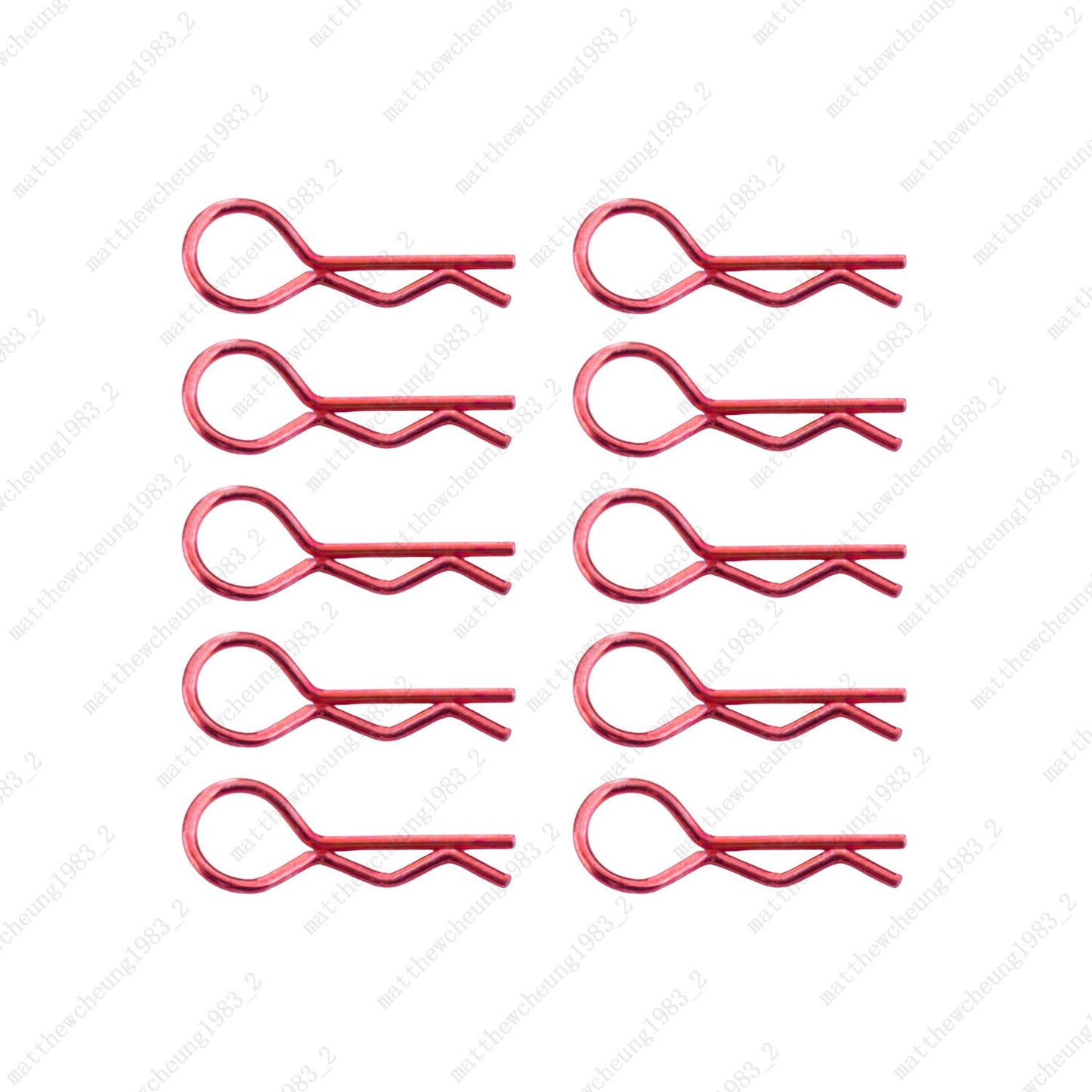 10-Pack Metal R-Clips for RC 1:10 - 24mm Car Parts Fasteners (5 Colors)​