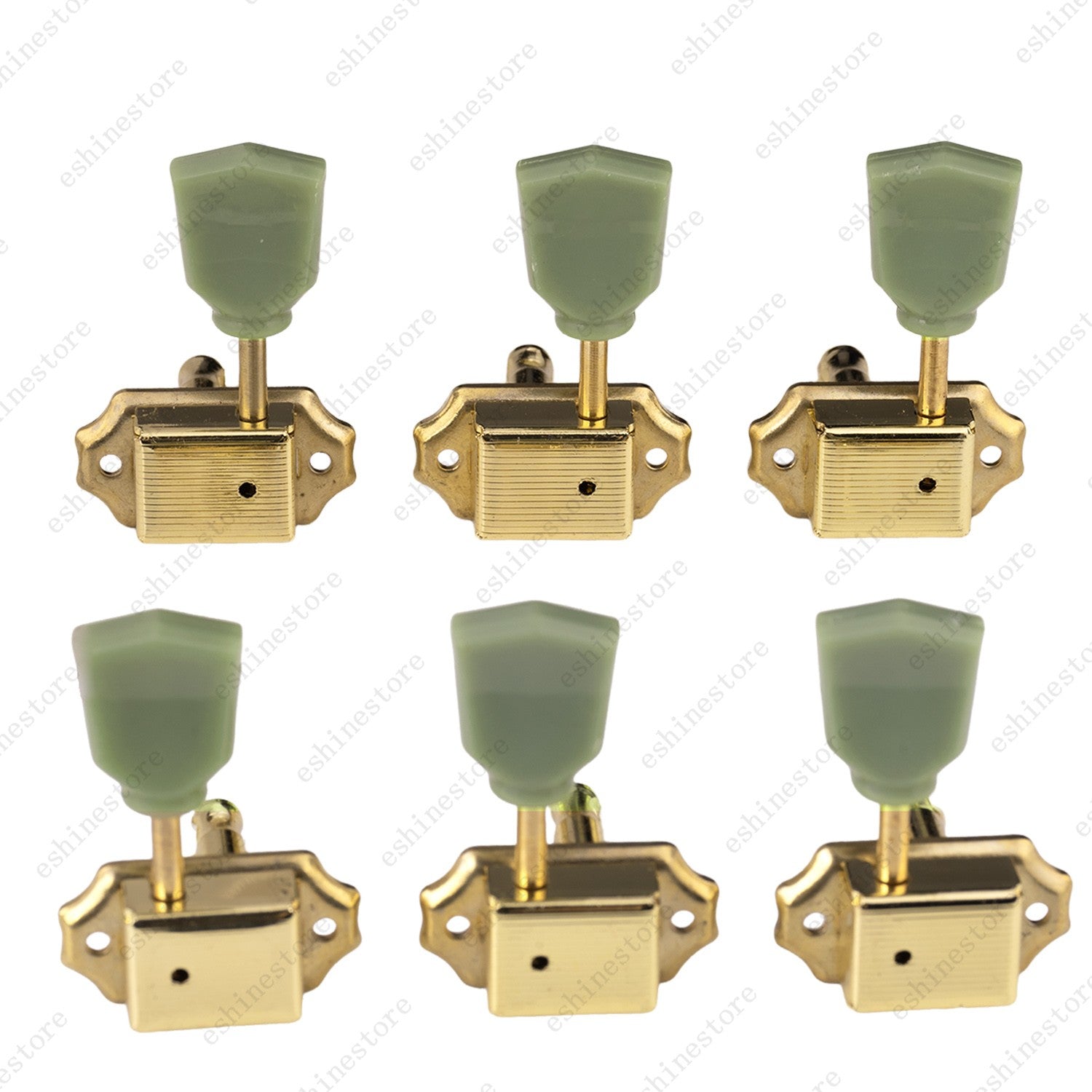 Vintage 3R3L Guitar Tuners 1:15 Ratio with Jade Machine Heads for LP EPI - Gold