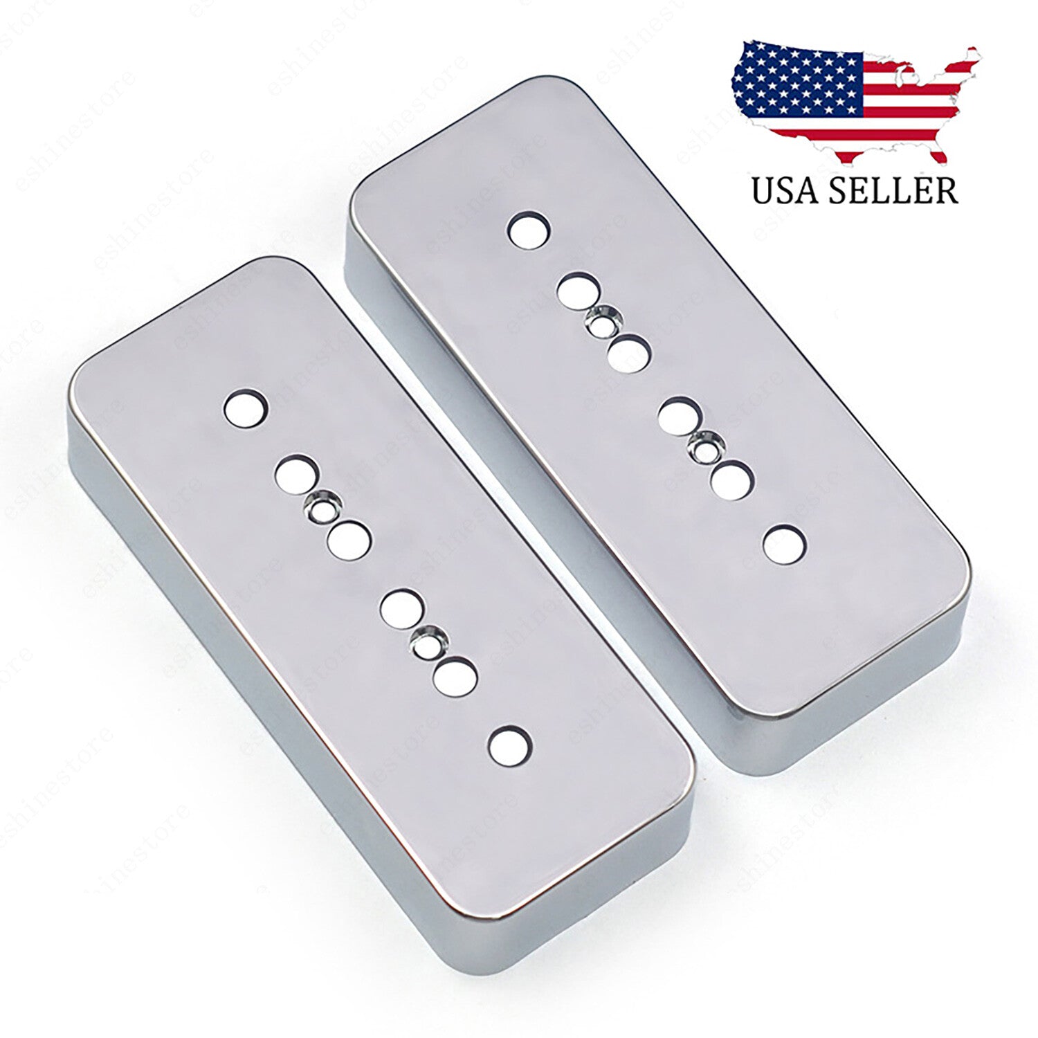 P90 Soapbar Pickup Cover Black White Silver Cream 50mm / 52mm Pole LP SG Guitar