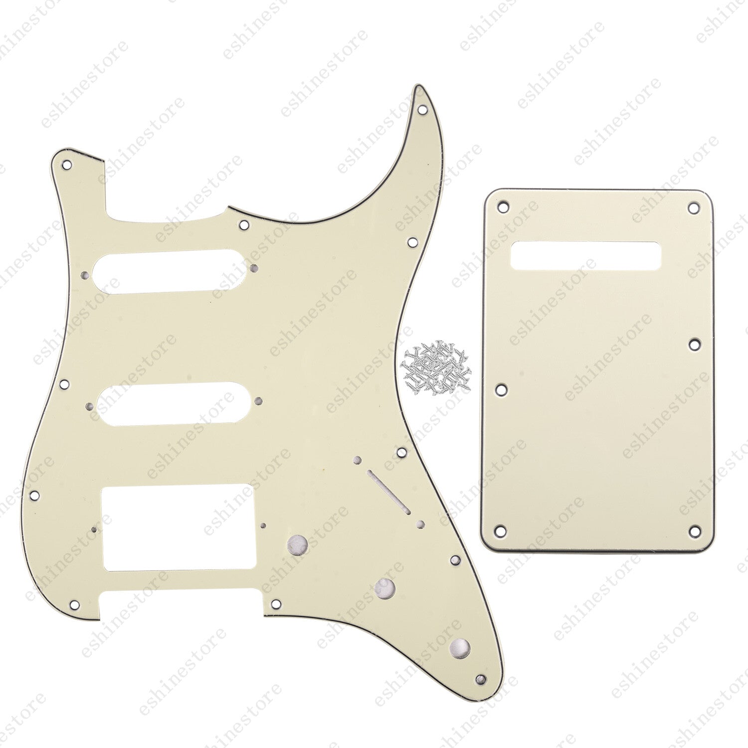 11 Hole SSH 3 Ply Guitar Pickguard & Back Plate For USA MIM FENDER Strat