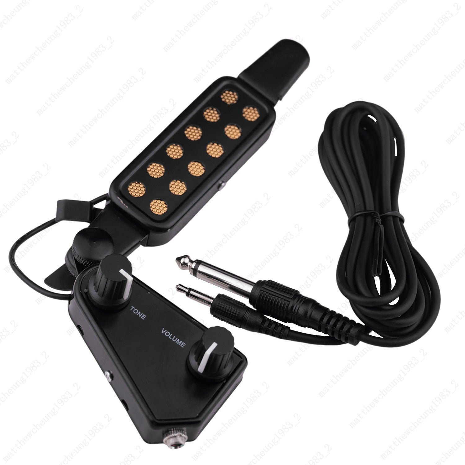Acoustic Classical Guitar Magnetic Pickup Transducer Volume Tone Audio Cable Kit