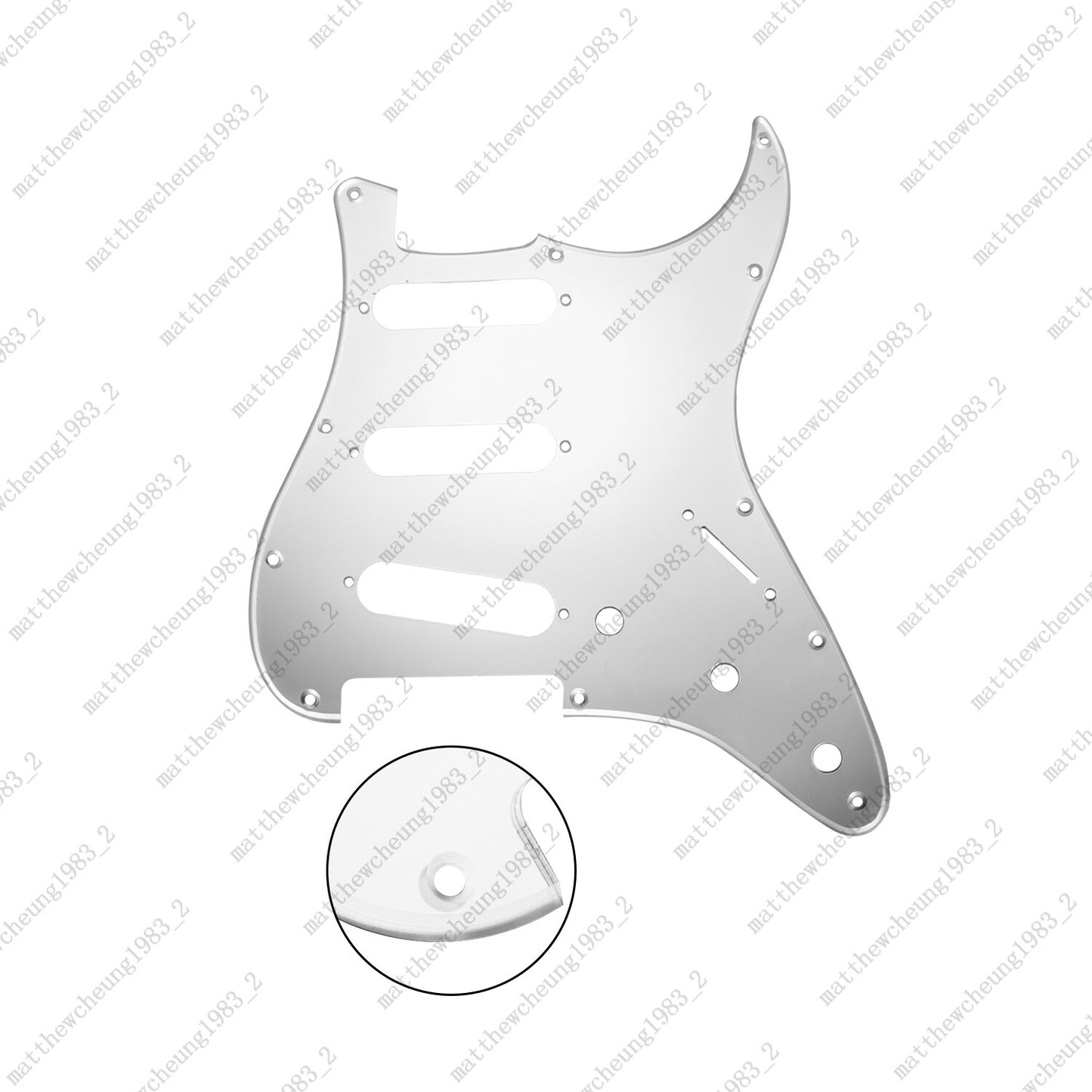 SSS Style11 Hole Chrome Mirror Pickguard Pickups for USA MIM Standard Fender ST