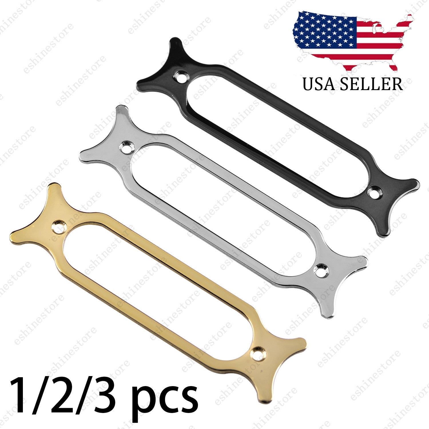 Electric Guitar Single Coil Pickup Plates Holder Bracket Mounting Ring