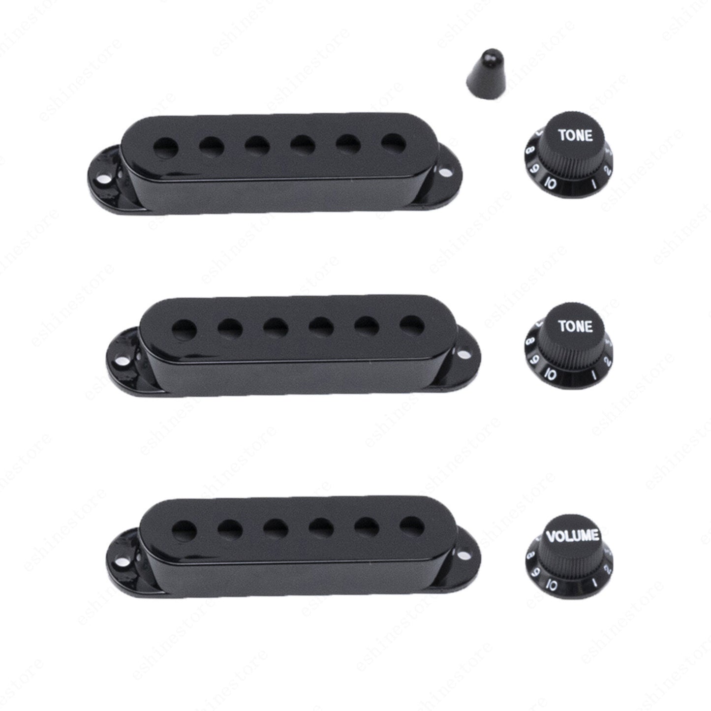 48/50/52mm Guitar Pickup Covers Knobs Switch Tip Set For Fender SQ Strat