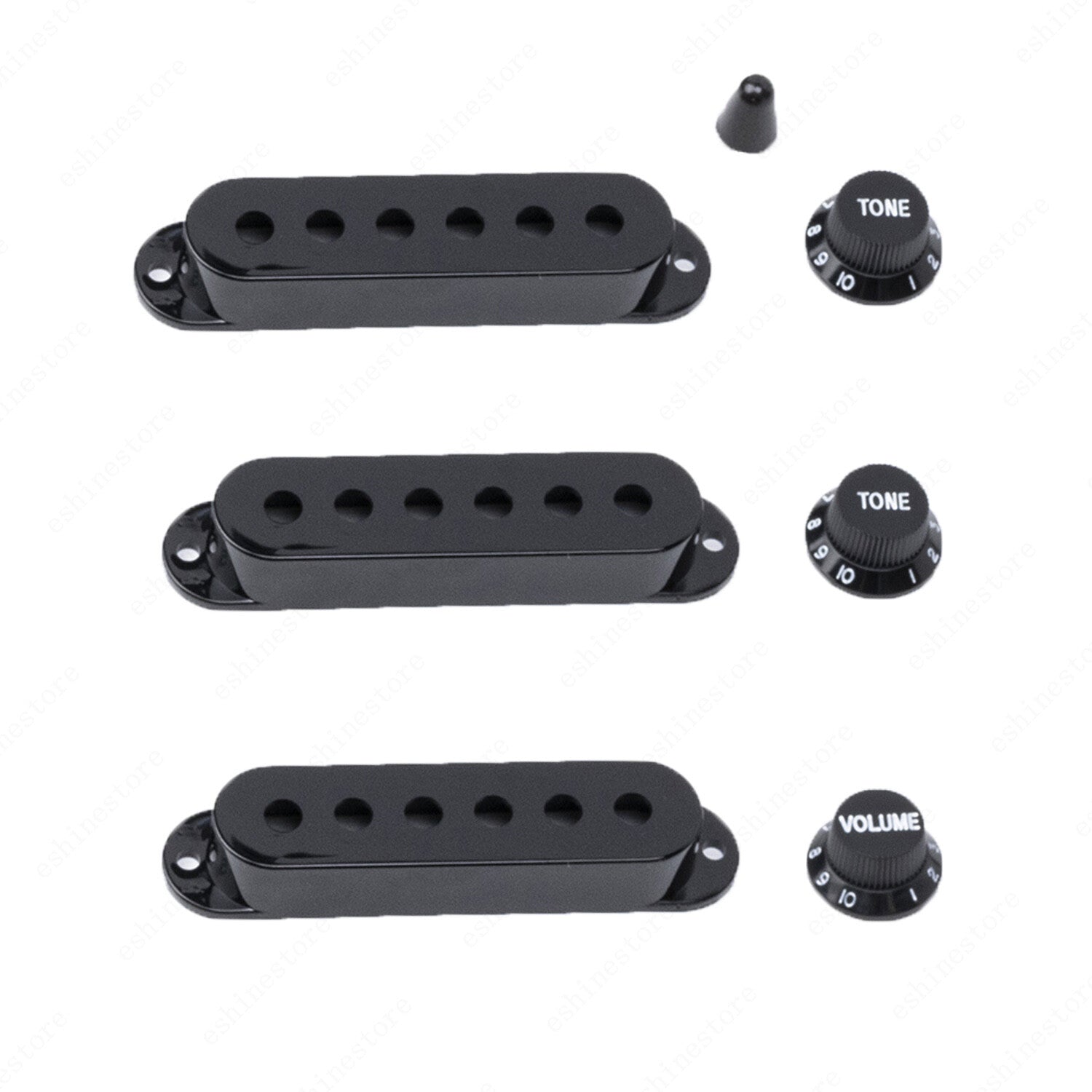48/50/52mm Guitar Pickup Covers Knobs Switch Tip Set For Fender SQ Strat