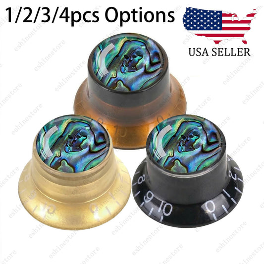 Guitar Reflector Knob with Seashell Pattern Cap Top Hat Knob for Les Paul SG -05