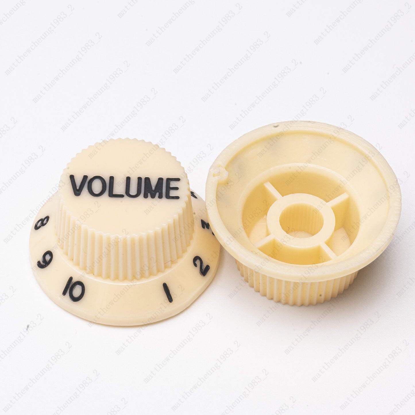 3x Cream /Black Numbers Electirc Guitar Knobs Volume Tone Knob fits Stratocaster
