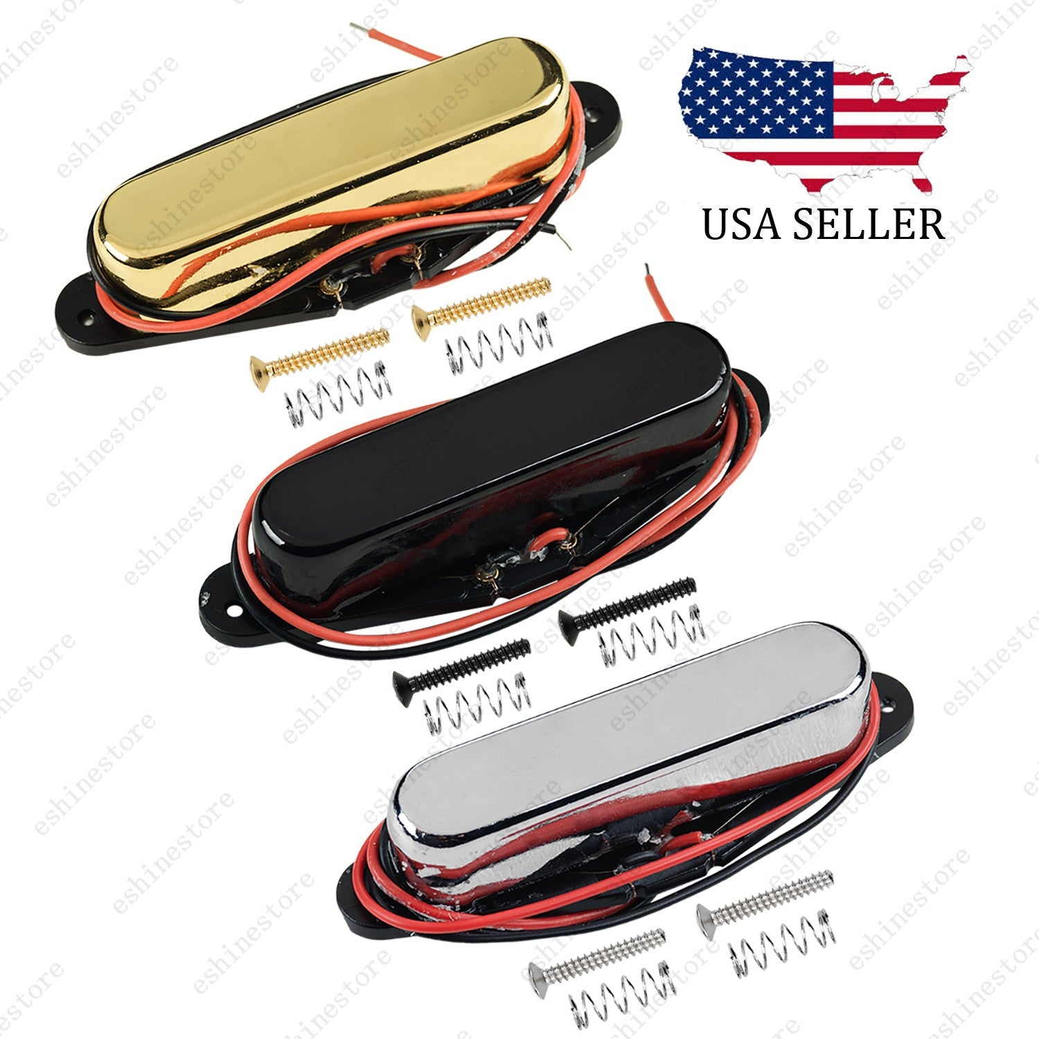 Guitar Single Coil Sealed Neck Pickup Ceramic Magnet for TL Telecaster - 3Colors