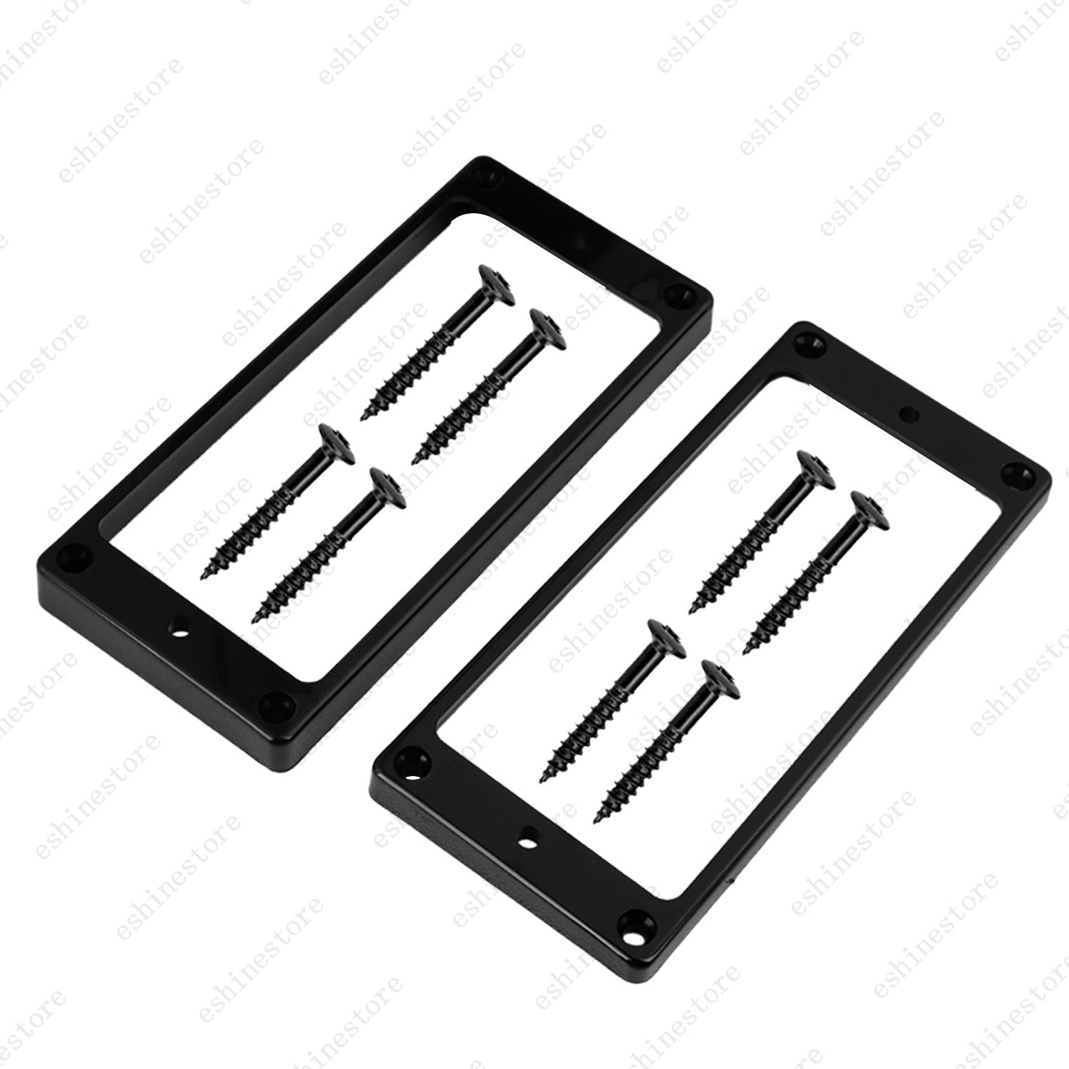 2pcs Plastic 7-String Guitar Flat Bottom with Slanted Side Humbucker Pickup Ring