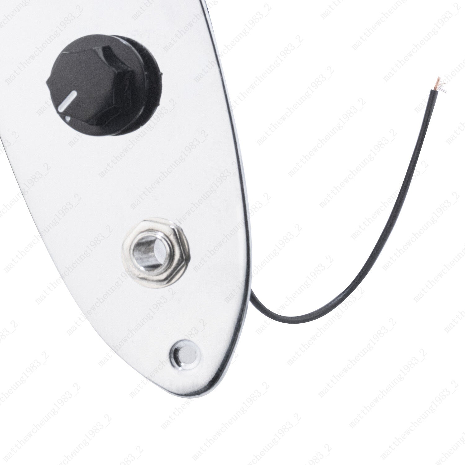Chrome Prewired Loaded Control Plate Switch Knob Sets For Jazz JB Bass Guitar