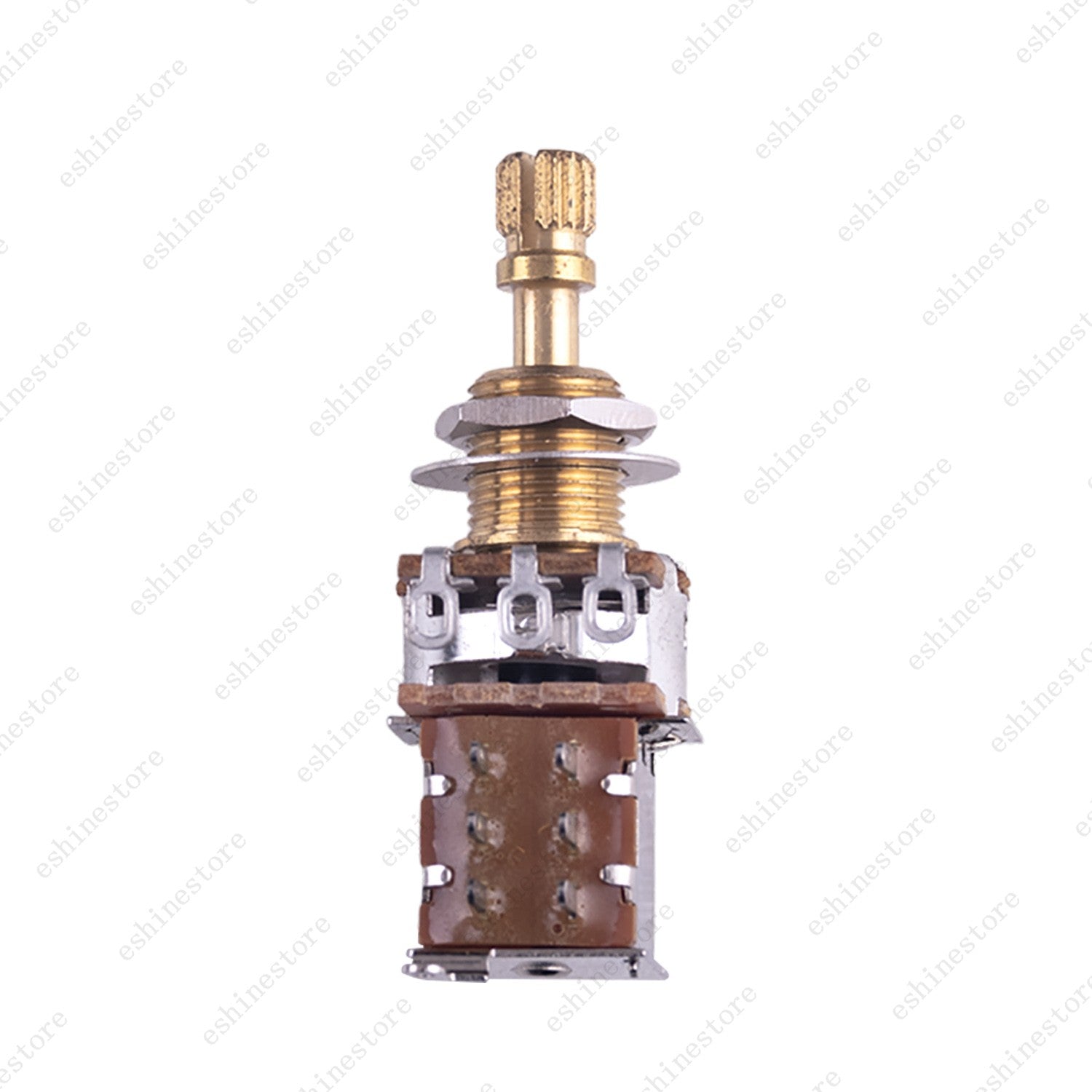 4x 18-Split Brass Long Shaft Pot Push-Push Switch A/B25/50K/ For Active Pickup