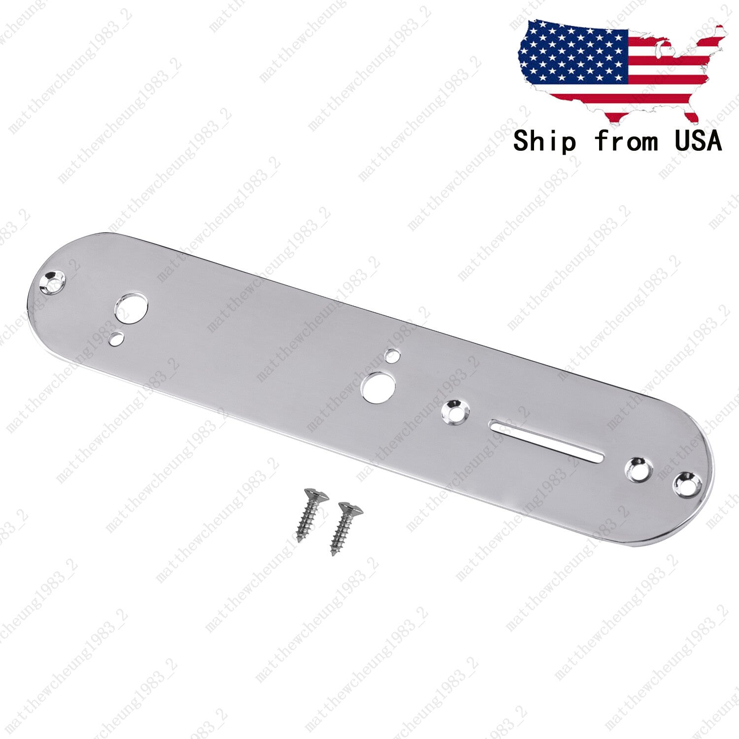 1 Piece Matel Chrome Electric Guitar Control Plate 7MM for Fender Telecater