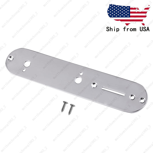 1 Piece Matel Chrome Electric Guitar Control Plate 7MM for Fender Telecater