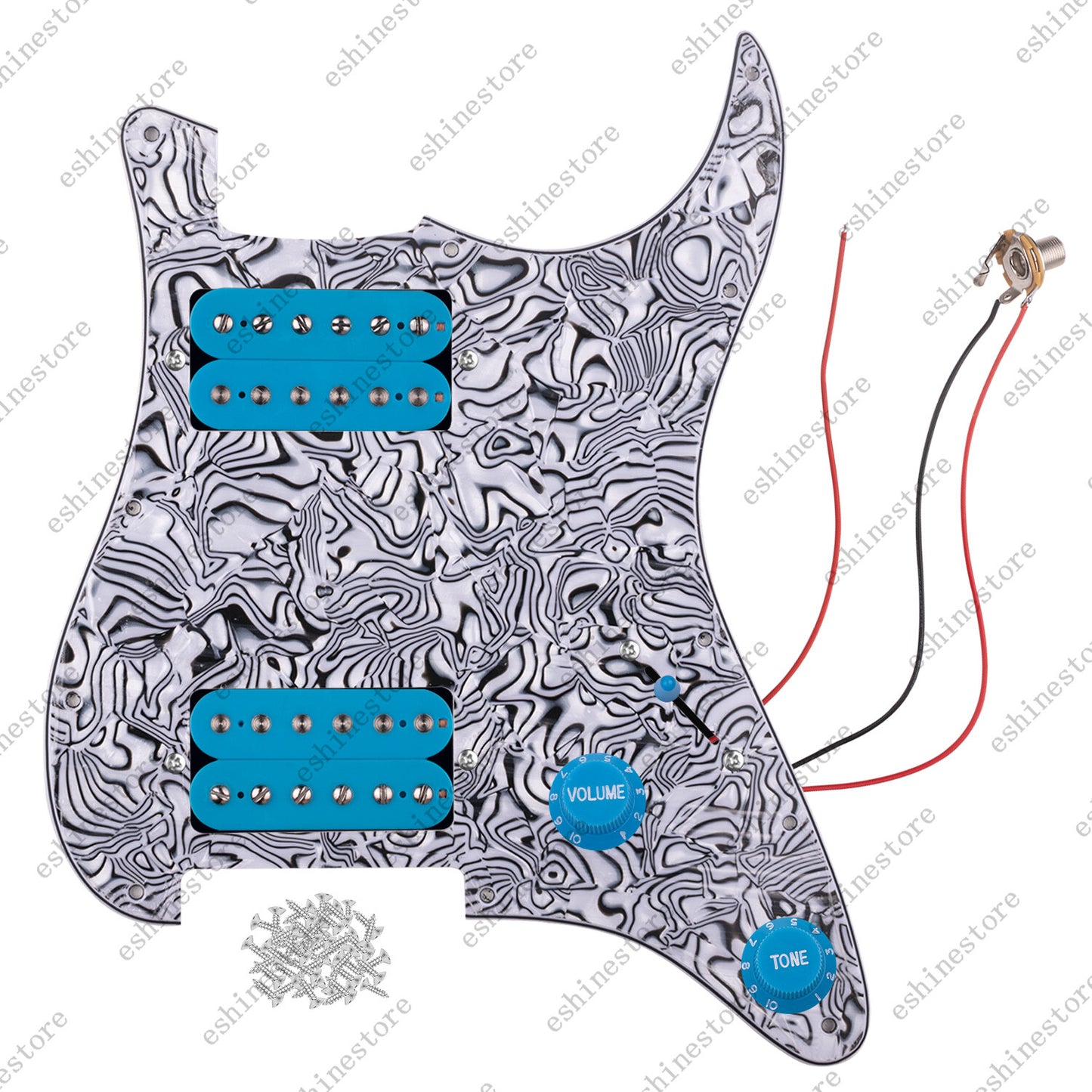 3Ply HH Loaded Prewired Guitar Pickguard Humbuckers Pickup Sets For ST Strat SQ