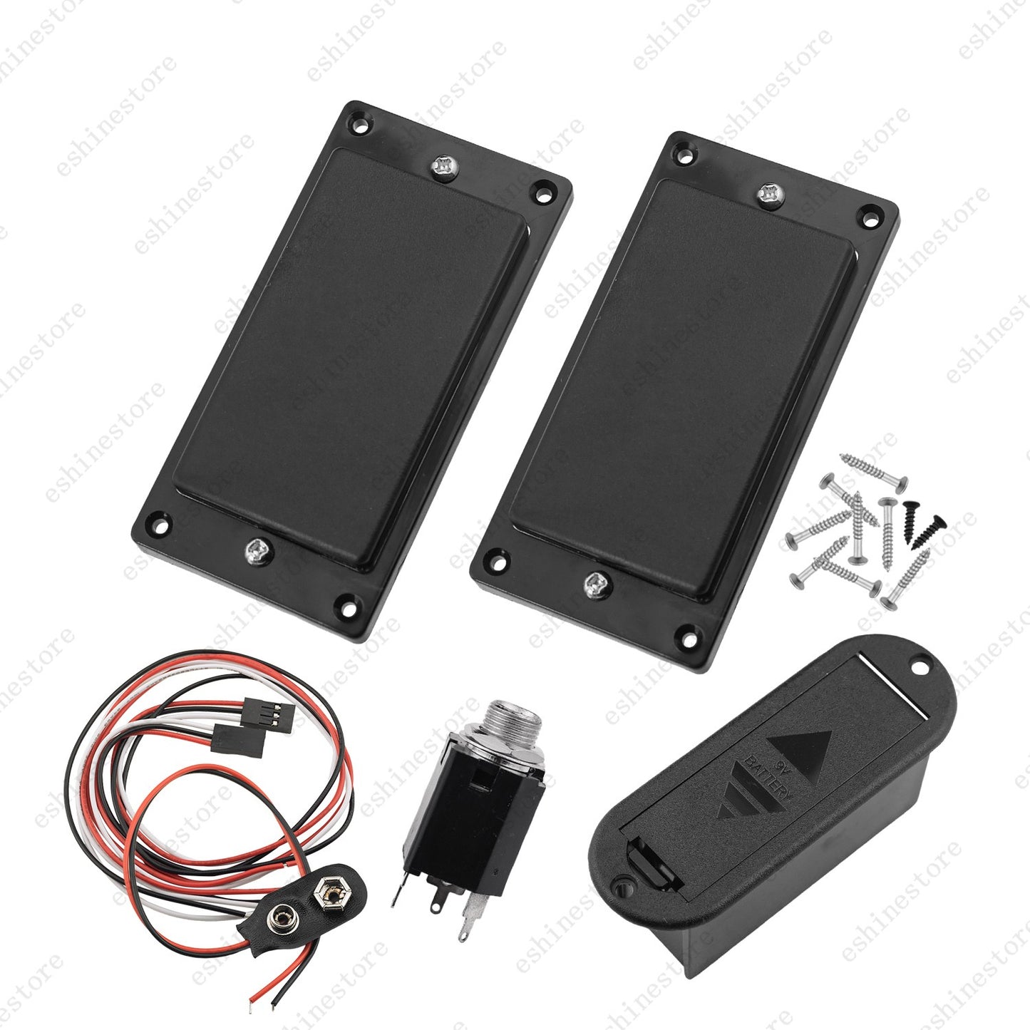 A Pair of Active Black Humbucker Pickup 81/85 Sealed Pot w/ 2 Coils for Guitar