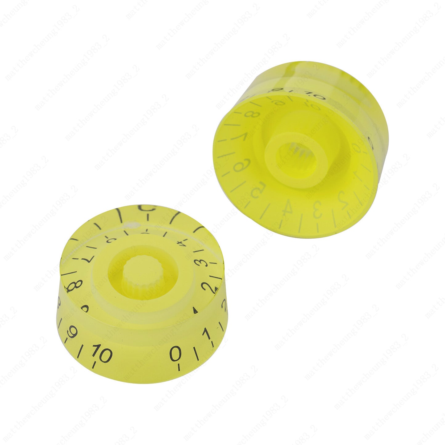 4 Pcs Yellow Electirc Guitar Control Knobs Speed Dial Knobs for Les Paul SG
