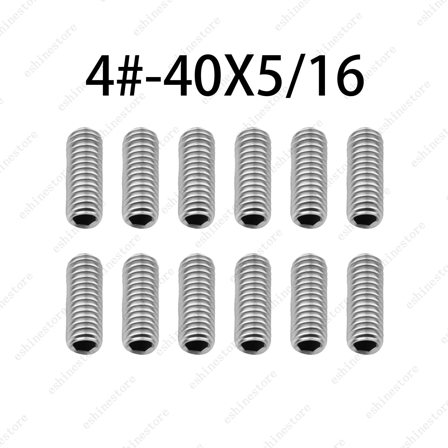 12pcs Stainless Steel #4-40 Bridge Screws Saddle Height Adjustment-(1/4"-1/2")