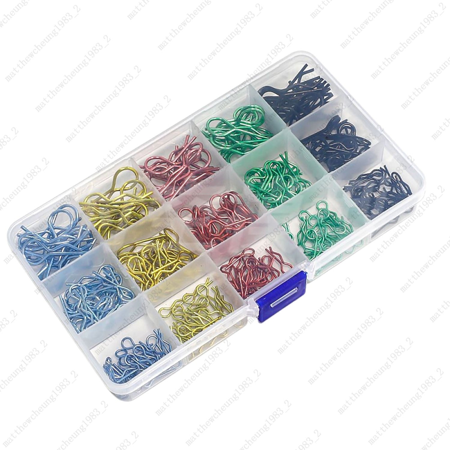 5-Color Universal RC R-Clips (1 Box) - 3 Sizes (17/24/34mm), Fit Most RC Cars