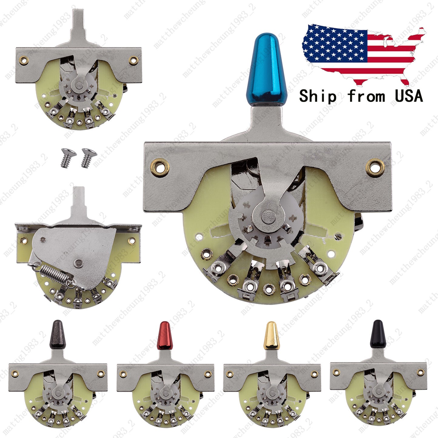 Electric Guitar 5-Way Spring-action Lever Switch Pickup Selector for Start SQ