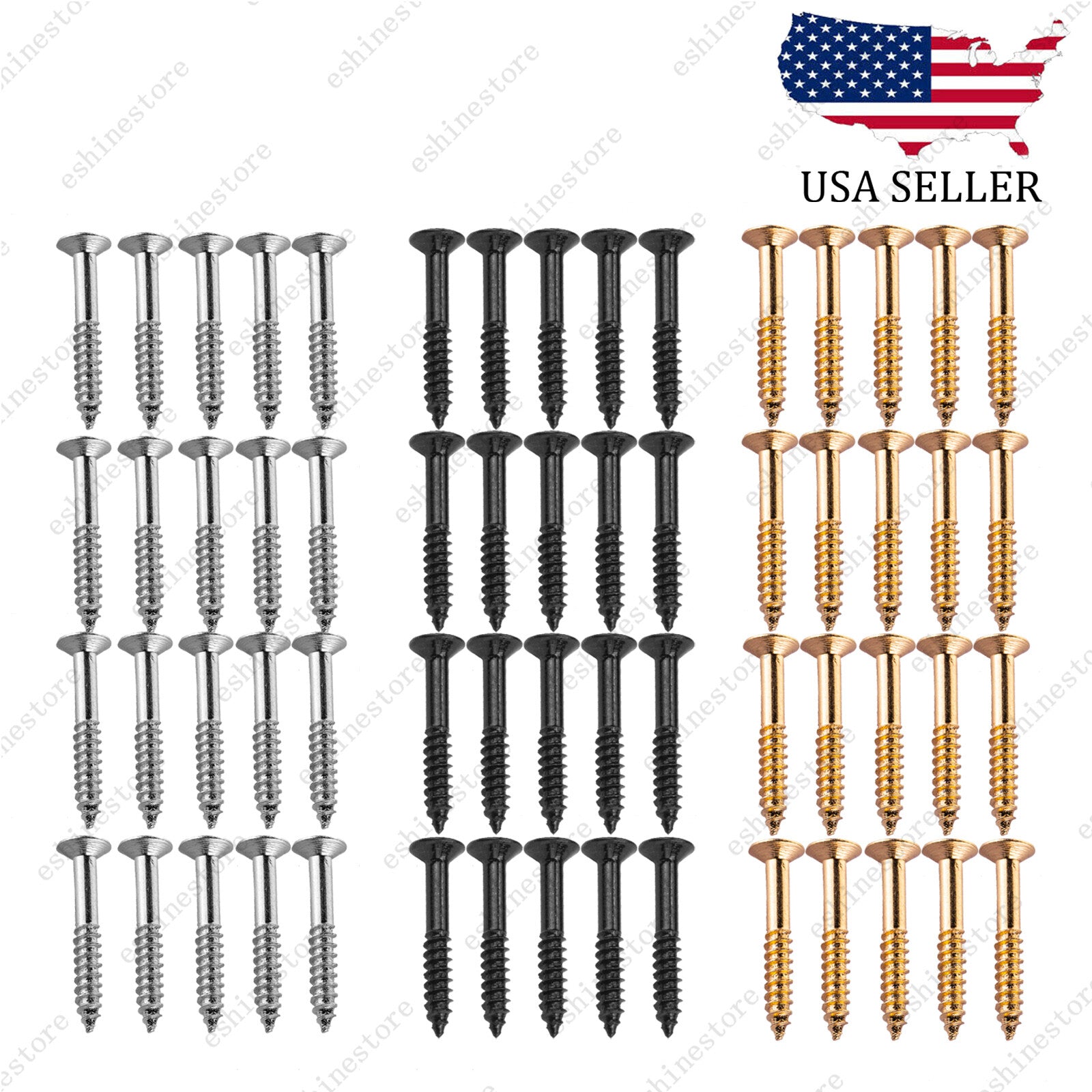 20x Humbucker Pickup Ring Frame Mounting Screws 2.5*18mm For LP SG 3 Colors