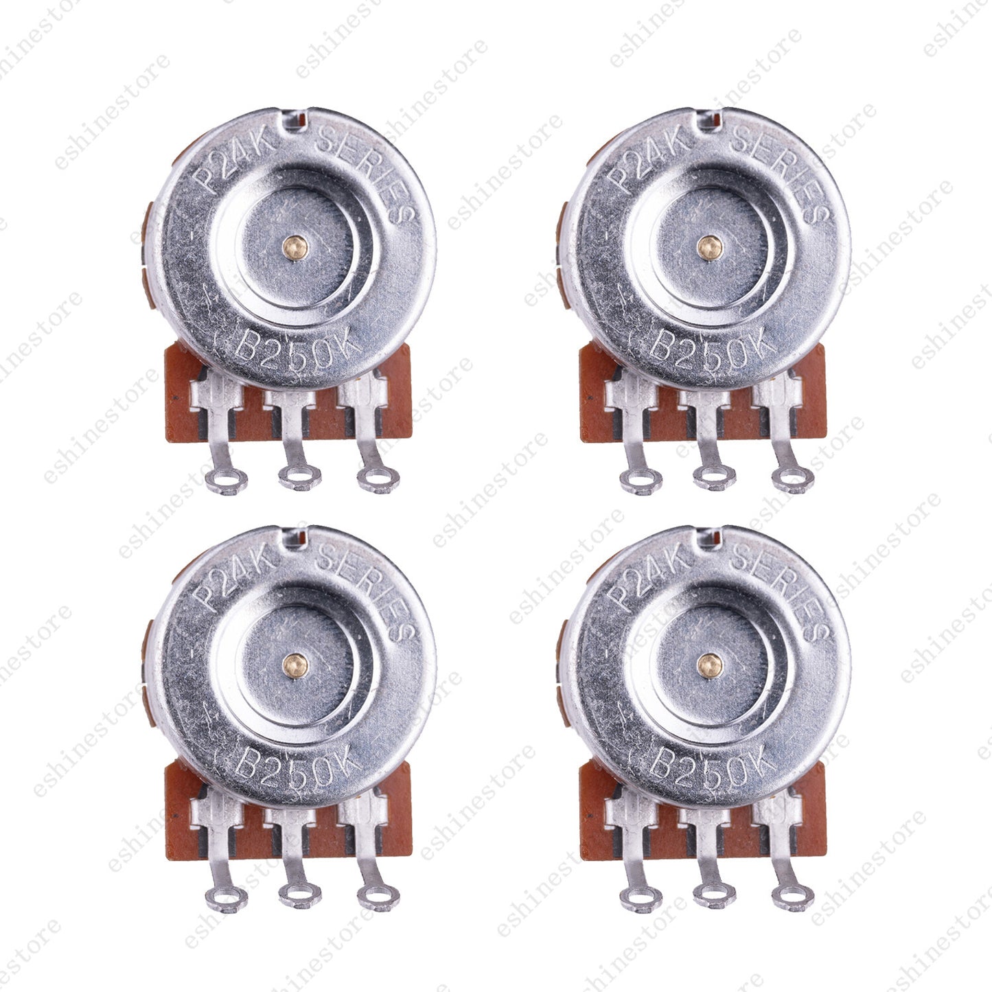 A/B 250K/500K Guitar Potentiometers Brass 15mm Short Shaft Pot US 24 Spline Fine
